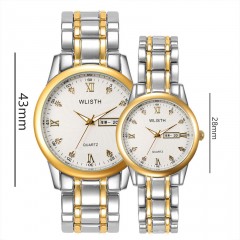 WLISTH Montres hommes Dimanche Calendrier Chiffres Romains Alliage