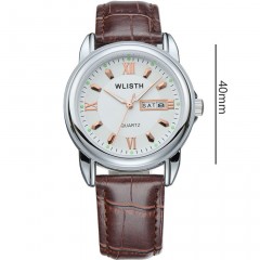 WLISTH montres pour hommes double calendrier boucle déployante lumineuse