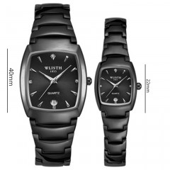 WLISTH Montre pour les hommes en acier avec fenêtre de calendrier lumineuse