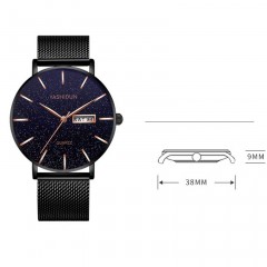 YASHIDUN montres pour hommes étoiles cadran double calendrier léger