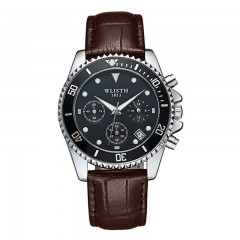 WLISTH montres pour hommes avec trois plateaux et six aiguilles Ling modèle conception imperméable