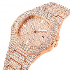 WLISTH montres plein diamant conception étanche calendrier fenêtre