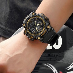 WLISTH montre double affichage mouvement LED lumineux TPU bracelet