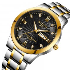 WLISTH Montres pour hommes avec des aiguilles lumineuses chiffres romains double calendrier
