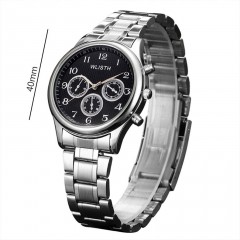 WLISTH montres pour hommes trois yeux décoratif imperméable boucle aiguille bracelet