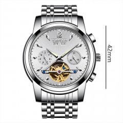 WLISTH montres pour hommes automatique mécanique creux spirale volant lumineux