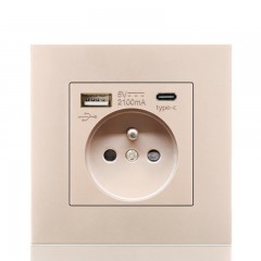 Prise française type-c USB domestique