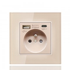 Prise type c Interface verre Français