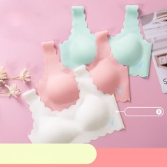 soutien-gorge lingerie ondulé bord sans anneau en acier respirant
