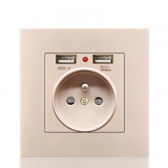 Prise française double USB matériel PC