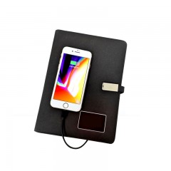 Calepin avec Chargeur sans fil intégré et clé USB de 16 gb