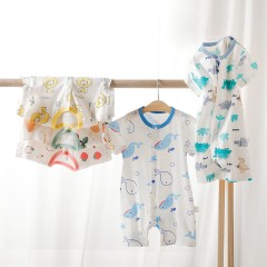 Combinaison bébé cardigan en coton léger et respirant