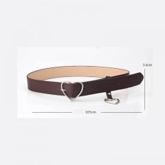 Ceinture femme amour boucle pendentif décoratif en cuir PU