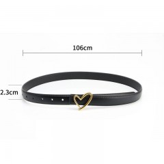 Ceinture femme amour boucle en alliage de cuir pu