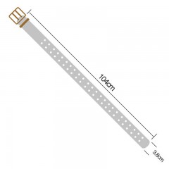 Ceinture dame double oeillet d'échappement chaîne de suspension bande décorative carrée boucle aiguille