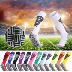 Chaussettes de football à tube long anti-dérapant, épaississant et absorbant la