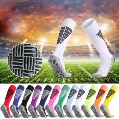 Chaussettes de football longues et antidérapantes, respirantes et résistantes à l'usure