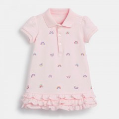Robe manches courtes dessin animé tricot arc-en-ciel