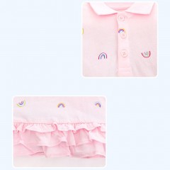 Robe manches courtes dessin animé tricot arc-en-ciel