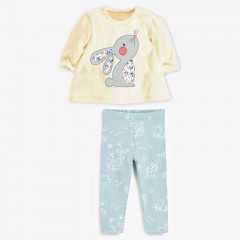 Costume pour fille à manches longues imprimé