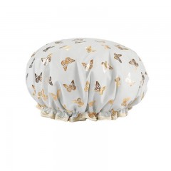 Bonnet de bain en polyester et coton bronzé