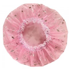 Bonnet de bain double couche en dentelle de filet léger
