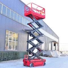 Nacelles à ciseaux électrohydraulique amovible rouge