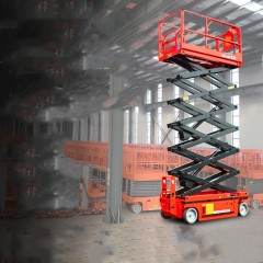 Plateforme de travail aérienne de type cisaillement à chenilles d'ascenseur 6M