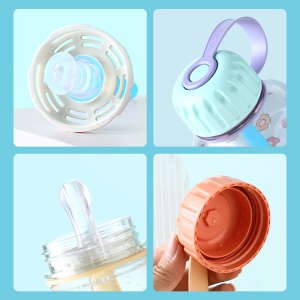 Bouteille en Plastique résistant de paille en silicone 480ml pour enfant