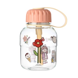 Bouteille en Plastique résistant de paille en silicone 480ml pour enfant