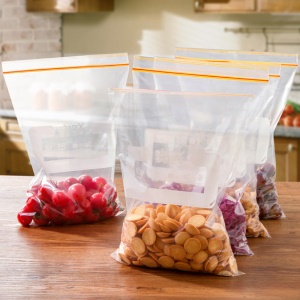 Sac alimentaire plastique de congélation étanche scellé