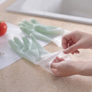 Gants de vaisselle de cuisine en silicone doux, confortable et ultra résistant