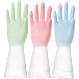 Gants de vaisselle de cuisine en silicone doux, confortable et ultra résistant