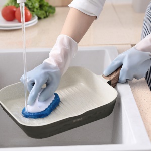 Gants de vaisselle de cuisine en silicone doux, confortable et ultra résistant