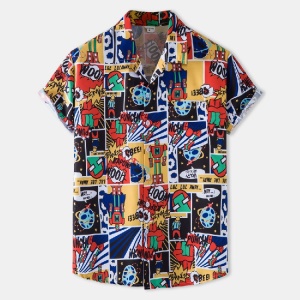 Chemise homme avec motif irrégulier