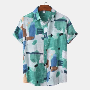 Chemise homme à motif irrégulier