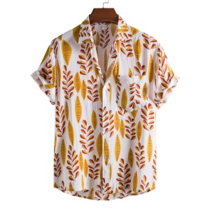 Chemise homme à motif floral