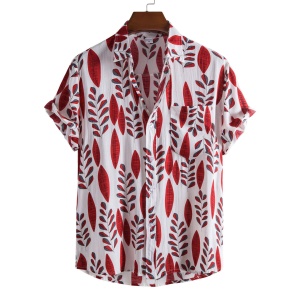 Chemise homme à motif floral