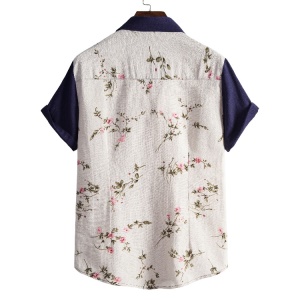 Chemisette homme à motif fleuri