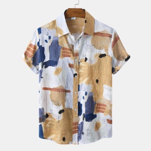 Chemise homme à motif irrégulier