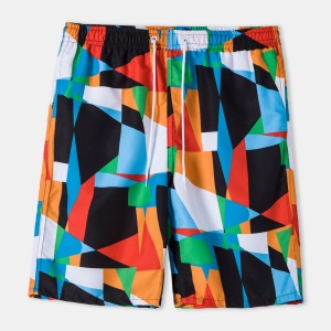 Short décontracté à motif multicolore