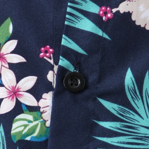 Chemisette manches courtes homme  à motif fleuri