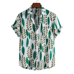 Chemise homme à motif floral