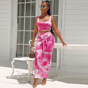 Ensemble Mini haut + Longue jupe