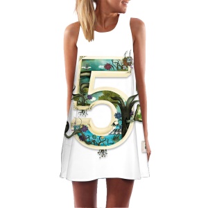 Robe courte avec col rond