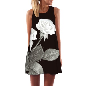 Robe ample décolletée à col rond