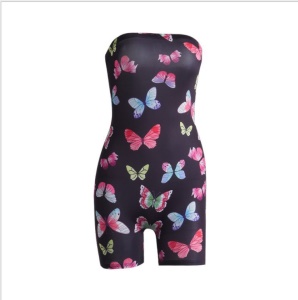 Combinaison mini pour femme sans manche et décolletée
