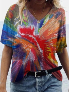 Tshirt à manches longues avec motif irrégulier