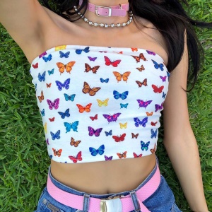 Mini haut à motif papillon