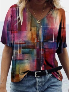 Tshirt à manches longues avec motif irrégulier